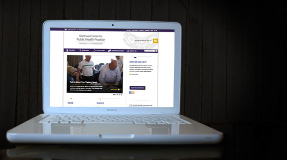 Northwest Center for Public Health Practice homepage from website Northwest Center for Public Health Practice website